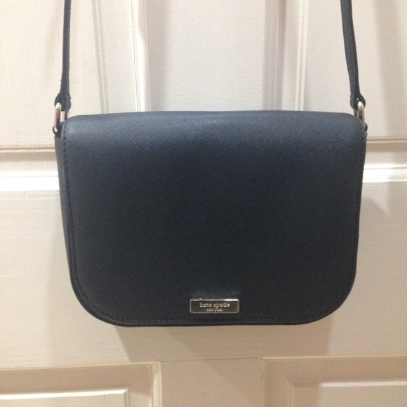 kate spade Handbags - NWOT Kate Spade Black Flip Over Crossbody Purse